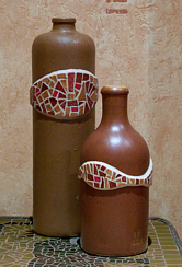 bouteilles grs mosaques