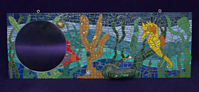 Miroir mosaque Hippocampe maux de briare