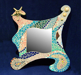 miroir mosaque toile de mer bois briare picassiette