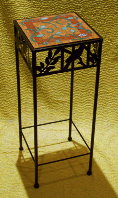 console table haute fer forg art dco emaux briare