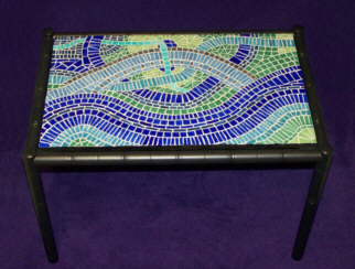 table mtal mosaque emaux