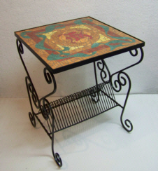 table fer forg mosaque emaux briare